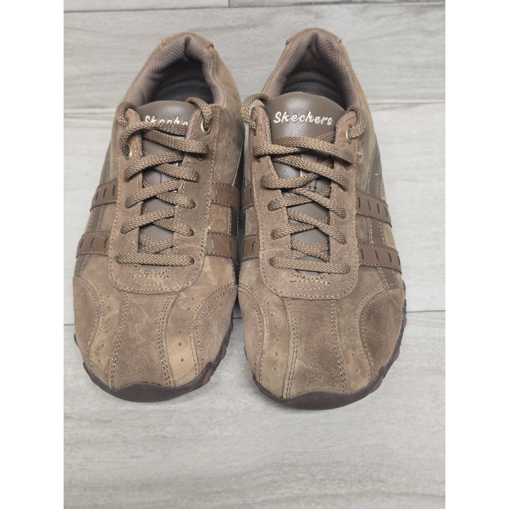 Skechers Bikers Springform 46940 Shoes Womens Size 7 Brown Suede Vintage Y2K